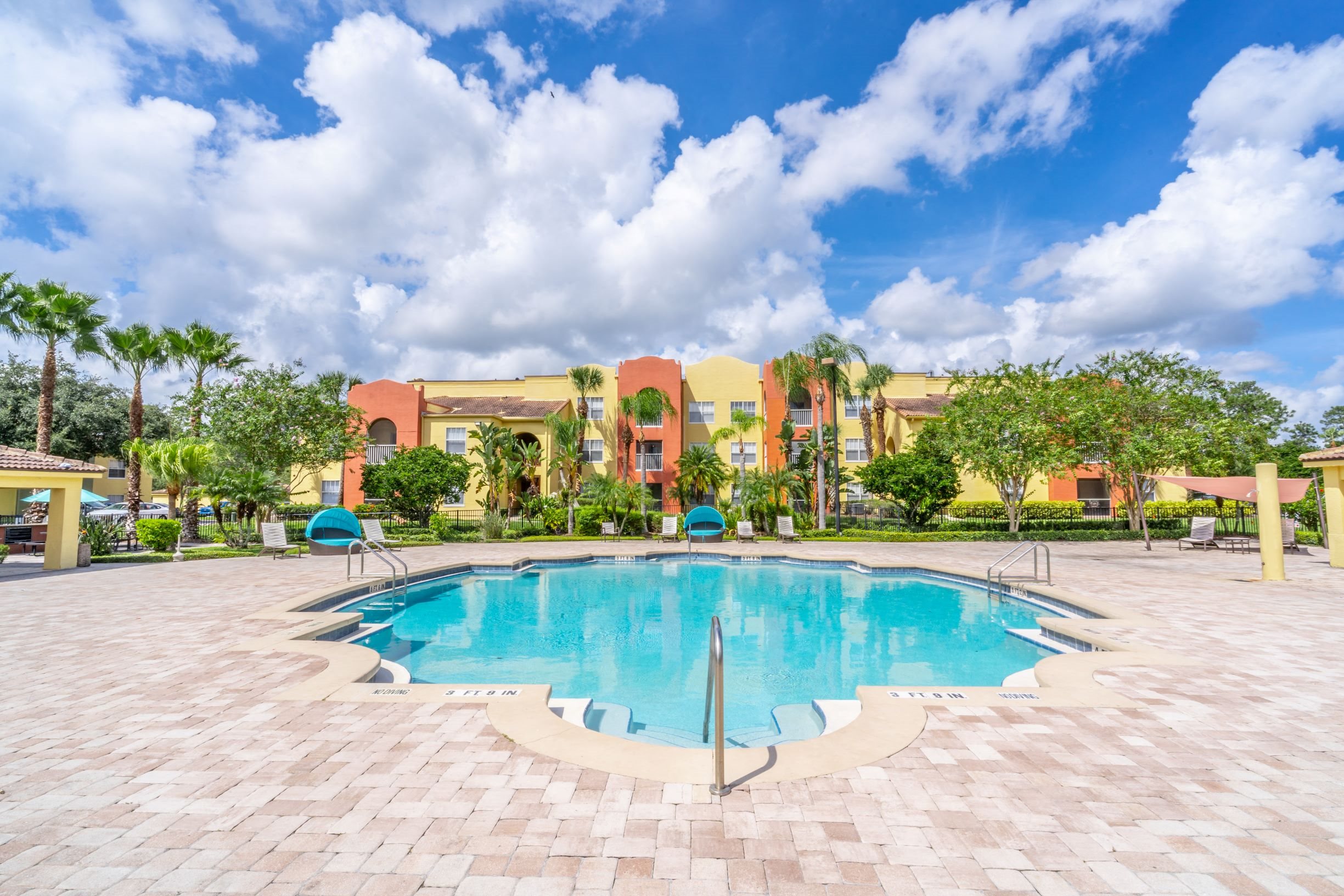 Sparkling Swimming Pool at Mission Club Apartments in Orlando, FL